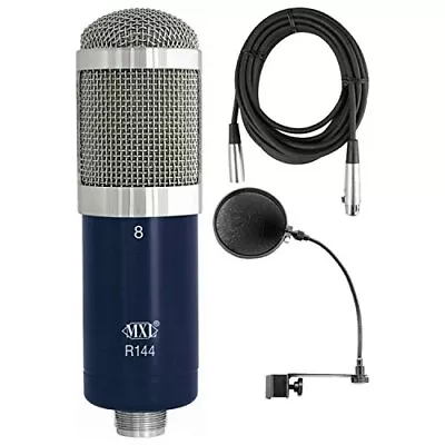 MXL R144 Studio Ribbon Microphone + Pop Filter + XLR Cable Bundle FREE SHIPPING • $99.95