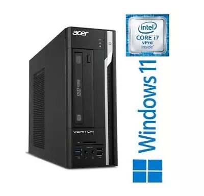 DESKTOP PC CORE I7 7700 16GB 256GB SSD 1TB HDD WINDOWS 11 ACER VERITON X6650G • $325