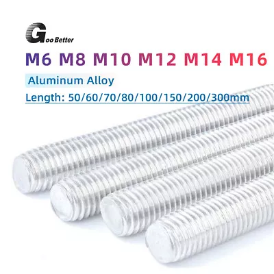 M6 M8 M10 M12 M14 M16 Aluminium Allthread Fully Threaded Bar Rod Studding Bar • £7.33
