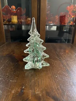 $19.90 • Buy Vintage Silvestri Clear Crystal Art Glass Christmas Tree 6.5” Tall