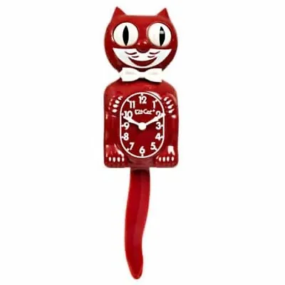 Space Cherry KIT CAT CLOCK 15.5  Original Full SizedEye Move Tail Swings Animate • $69.99