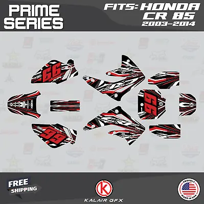 Graphics Kit For Honda CR85 (2003-2014) Prime Series - Red • $65.99