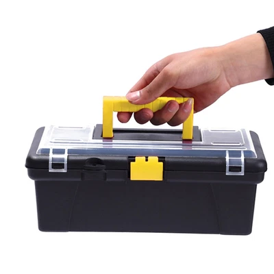 Multifunction Toolbox Lockable Durable For Electrician Household Plumber • £15.14