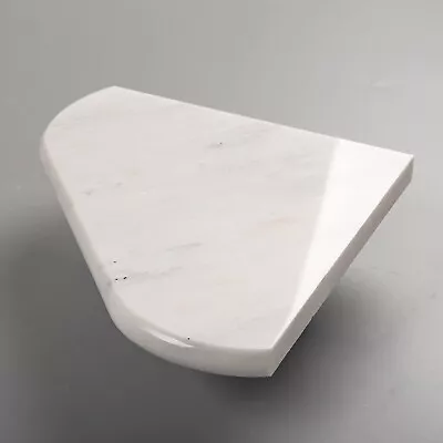 Marble Corner Shelf 8  Statuary White Marble Shower Shelf Polished Round Edge • $18.59