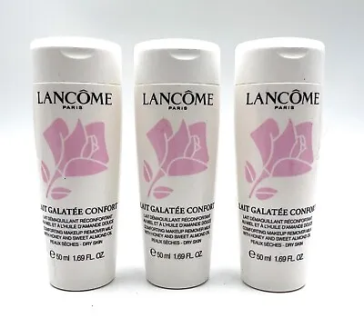 3 X Lancome Lait Galatee Confort Comforting Makeup Remover Milk~1.69oz*3= 5.1 Oz • $12