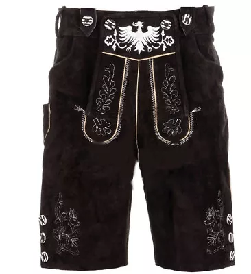 £39.99 • Buy New Mens Bavarian Lederhosen Brown Austria Oktoberfest Lederhosen 