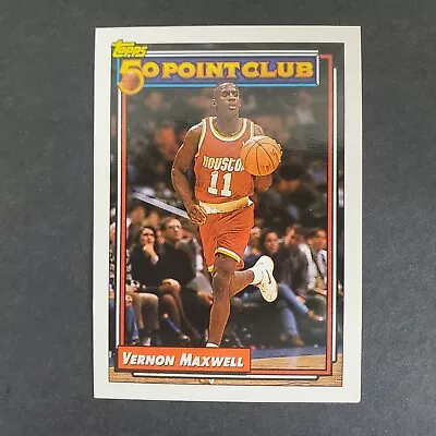 1992-93 Topps Houston Rockets Basketball Card #210G Vernon Maxwell 50P • $0.99