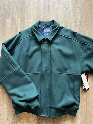  Pendleton LOBO Men Wool Green Bomber Field Sport Jacket  L • $149.98