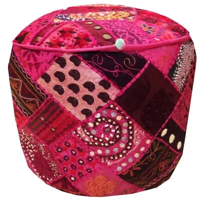 33% Off 24  Vintage DÉcor Ottoman Pouf Furniture Chair Stool Bench Pillow Cover • $36.17