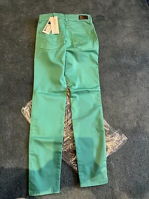 OLSEN Green MONA Slim Summer Trousers JEANS Size Uk 10 / 36 BNWT New RRP £99 • £49