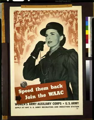 Speed Them BackJoinWAACWomen's Army Auxiliary CorpsUS Armyrecruit1943 • $9.99