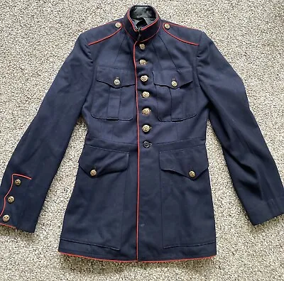 VINTAGE USMC US MARINE CORPS DRESS BLUES JACKET 36” Chest 31” Length • $39