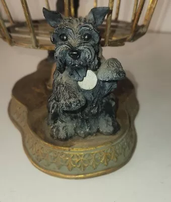 Scottish Terrier Planter Pot Holder Scottie Scotty Brass Colored Metal Rare • $99