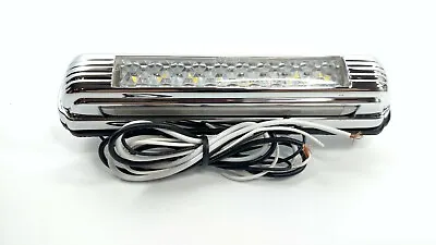 Universal LED Reverse Light Chrome Art Deco License Plate Light Hot Rod • $35.99