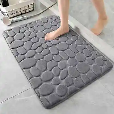 Soft And Comfortable Memory Foam Bath Rug With Cobblestone Embossment. • $8.49