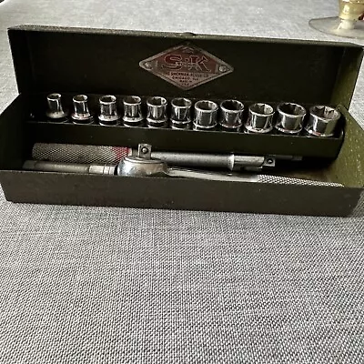 Vintage  S-K    SAE Diamond   16 Pc. 1/4  Socket Set • $60