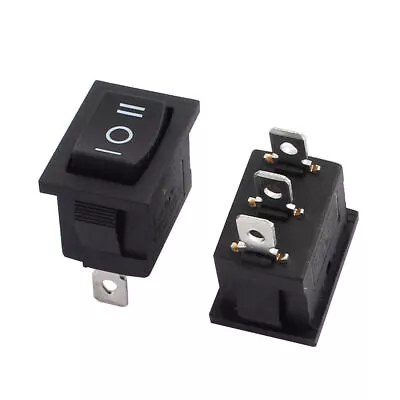 2x SPDT 3-Position Rocker Switch 12V Car AC 6A/250V 3-Pin ON-OFF-ON 1/2  X 3/4  • $6.95