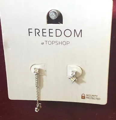 £4.14 • Buy Earrings Silver Sparkle Jewellery TOPSHOP Freedom New RRP £7.50