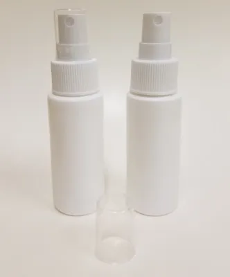 12 Pack Of 2oz (60mL) Empty Plastic White Bottles With Fine Mist Sprayers • $11.99