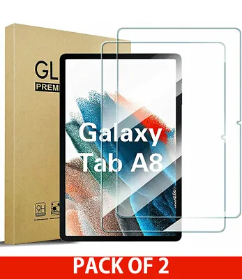 £6.45 • Buy 2X Screen Protector Tempered Glass For Samsung Galaxy Tab A8 10.5 X200 X205 2022