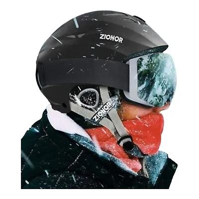 ZIONOR Lagopus H1 Ski Snowboard Helmet Air Flow Control Adjustable Black L  NEW • $34.95