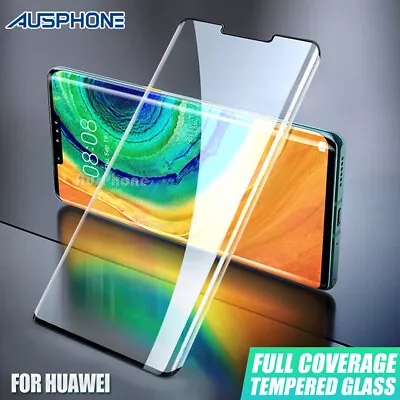 9H Full Cover Tempered Glass Screen Protector For HUAWEI P40 P30 Mate 20 30 Pro • $6.95