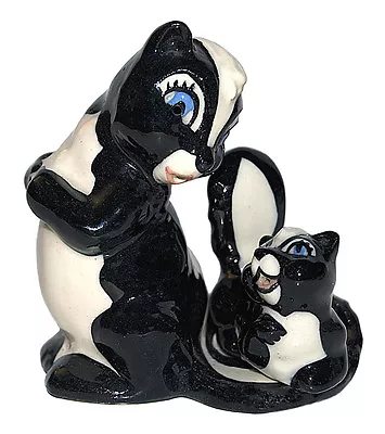 Ceramic Arts Skunk Mom And Babe Shakers - Adorable   • $89.99