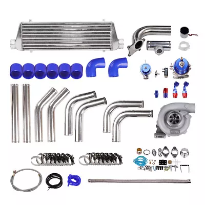 T3 T4 T04E Universal Turbo Stage III&Wastegate+Turbo Intercooler+piping Line Kit • $887.80