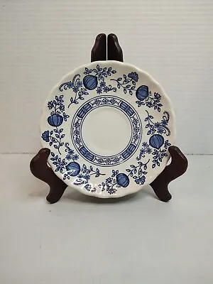 Myott Meakin Blue Onion Floral Round 5.75  Saucer Plate England Replacement  • $10