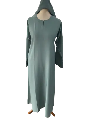 £16.99 • Buy Ladies A-Line Regular Plain Pocket Nida Abaya/Jilbab/Maxi In Sage Sizes 52-60