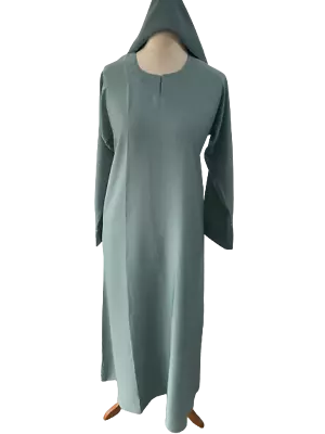£16.99 • Buy Ladies A-Line Regular Plain Pocket Nida Abaya/Jilbab/Maxi In Sage Sizes 52-60