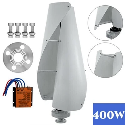 $229.90 • Buy 400W Wind Power Turbine Generator Vertical Wind Generator 2 Blades + Controller