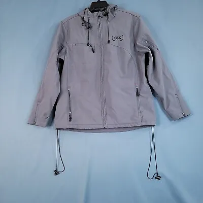 Dunbrooke Men's Hooded Front Zip Semi-Fleece Lined Jacket Gray Size L • $49.14