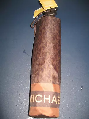 Michael Kors Standard Size Umbrella Signature MK Fabric Brown NWT • $45.20