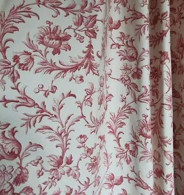 2 Laura Ashley Floral Curtains. Cranberry Ironwork. Each 160 X 132cmD 63 X 52 L • £35.99