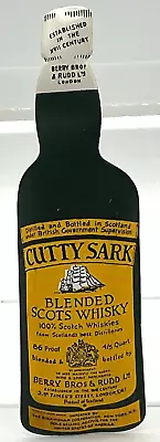 Vintage Cutty Sark Scots Whisky Rain Bonnet Advertising Promo Bottle Shape Berry • $24.95