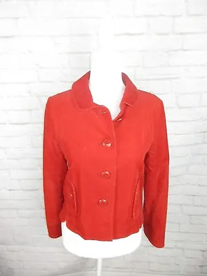 J.Crew Womens Size 2 Burnt Orange Corduroy Casual Blazer Jacket Peter Pan Collar • $9.80