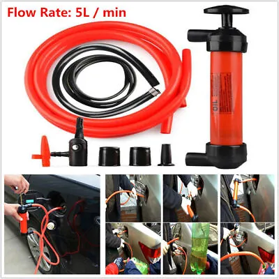 $13.99 • Buy Manual Car Fuel Oil Fluid Suction Vacuum Extractor Transfer Syringe Pump 5L/min