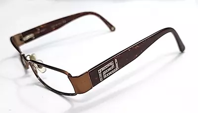 Versace 1122-B 1061 Brown Metal Rectangle Eyeglasses Frame 51-17 135 Italy • $17.99