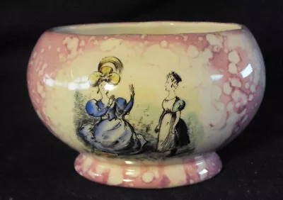 Porcelain Master Salt Old Castle England English 2.5  By 2.5  Pink Luster • $14.99