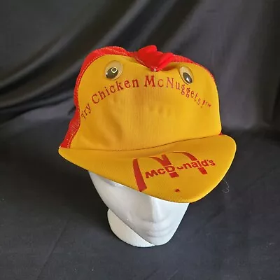 Rare Vintage McDonalds Chicken McNuggets Mascot Mesh Snapback Hat 80s Mascot • $64.30