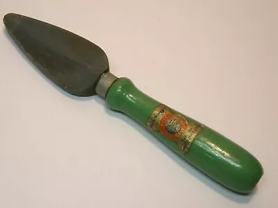 Vintage  1940's  Carborundum  Knife Sharpener W/Green Wooden Handle • $14.99