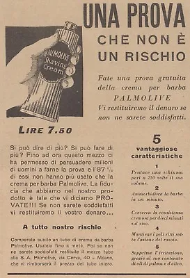 V0611 Shaving Cream Palmolive - Advertising D'Epoca - 1931 Vintage Advertising • $7.14