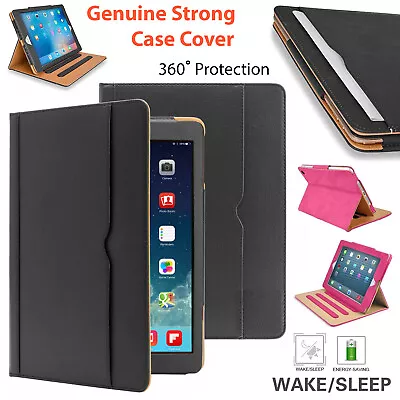 Genuine Leather Smart Tablet Case Cover For IPad 10.2  8th7th Gen 2020-19 • £9.49