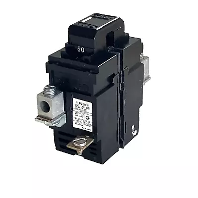 Pushmatic P260 Double Pole Two Pole 60 Amp Circuit Breaker With LUGs NICE!! • $25.88