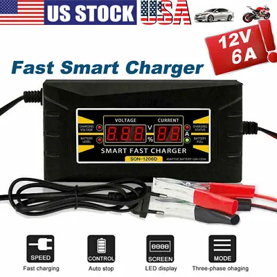 12V Car Battery Charger Maintainer For Auto Trickle RV Truck Motorcycle • $9