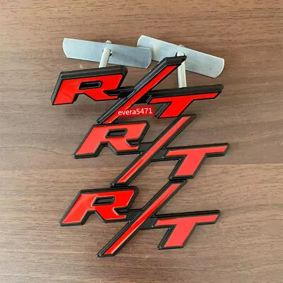 3X OEM For RT Front Grill Badge Emblem R/T Side Fender Red + Black Car Stickers • $19.93