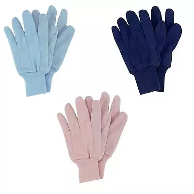 Reduced Gardening Gloves Ladies Medium 3pkt Jersey High Grip Multi Task Seconds • £6.99