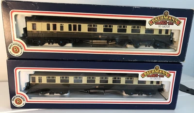 £32.50 • Buy 2x Bachmann OO Gauge GWR 60’ Collett Coaches: 34-125 1st/3rd & 34-075 3rd Brake