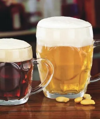 £8.99 • Buy Dimpled Beer Tankard PINT Glass Set Of 2 - 600ML